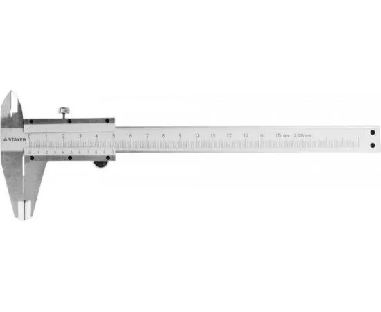 627268 - Штангенциркуль STAYER PROFI, метрическая шкала, с глубиномером, нержавеющая сталь, 150мм (1)