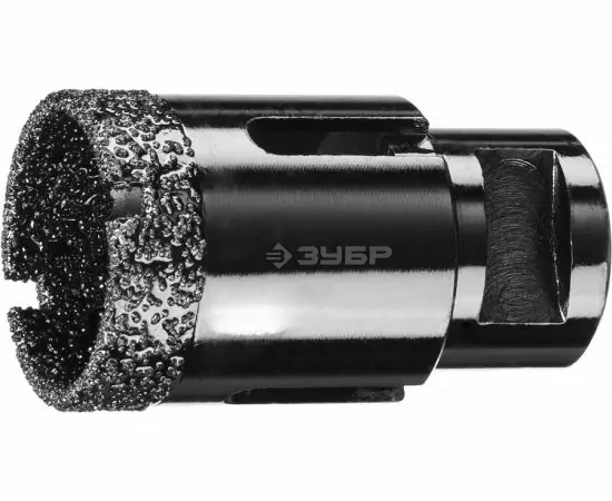 639206 - Алмазная коронка ЗУБР ПРОФЕССИОНАЛ унив. д/УШМ, сух.сверление,вакуумная пайка, посадка М14, d35 мм (1)