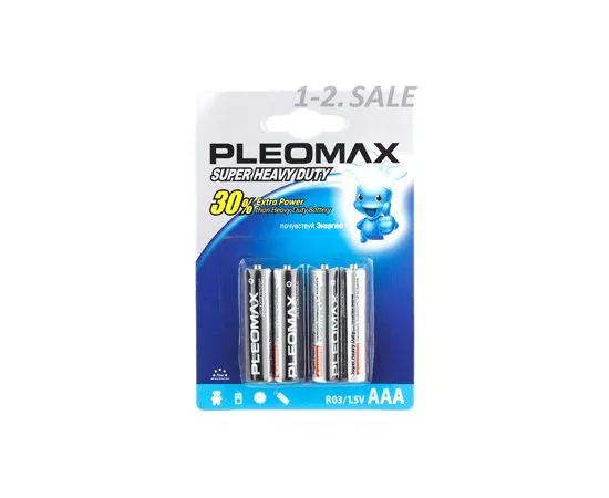 685711 - Элемент питания Pleomax Super Heavy Duty R03/286 BL4 (1)
