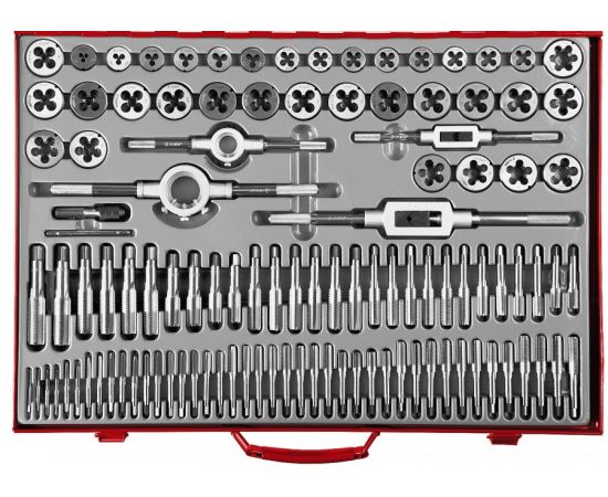 656098 - уп. метчиков и плашек ЗУБР МАСТЕР, сталь 9ХС, 110 предметов (1)