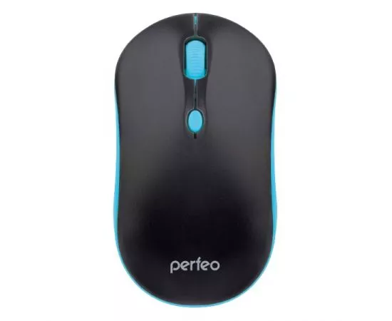 737738 - Perfeo мышь оптическая MOUNT, 4 кн, DPI 800-1600, USB, чёрн/голуб. (1)