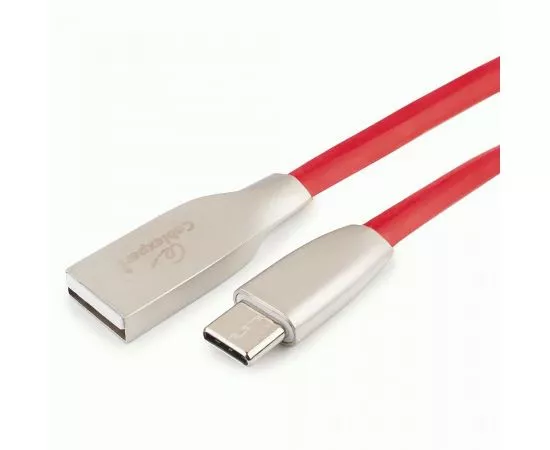 711163 - Кабель USB(A)шт. - 2.0 type C шт. Cablexpert, серия Gold, 1м, красный, BL (1)