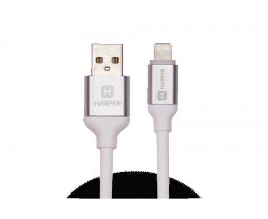 725629 - Кабель USB(A)шт. - 8pin шт. (iphone 5-10) HARPER SCH-530 white, метал. разъемы 1м, белый (1)