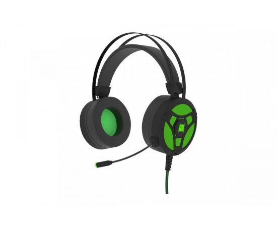 731242 - Наушники Игровые Harper Gaming GHS-X10, черно-зеленые, 20Гц-20кГц, Jack3,5 + USB (1)