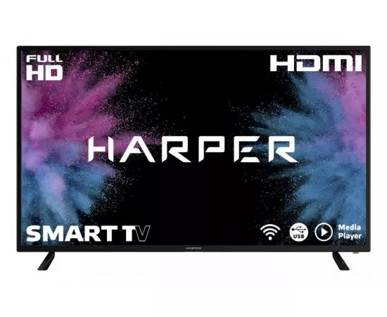 731326 - Телевизор HARPER 43F660TS, 43 (109см),Metal Y Stand,FULL HD 1920x1080, SMART TV (Android v7.0 (1)