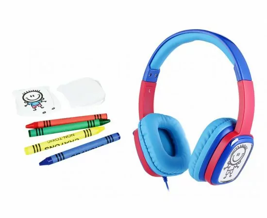 786204 - Наушники накладные HARPER KIDS HN-302 Blue-Red, красно-голубые (1)