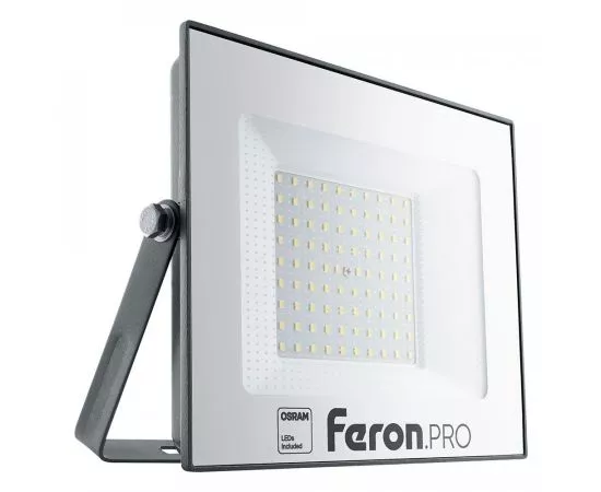 799159 - Feron.PRO прожектор св/д 100W(10000lm) 6400K IP65 черный 213x33x255 OSRAM LL-1000 41541 (1)