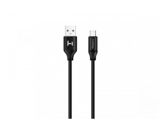 800087 - Кабель USB(A)шт. - type C шт. HARPER SCH-732 black, 2 м., 2А., ПВХ, пластик (1)