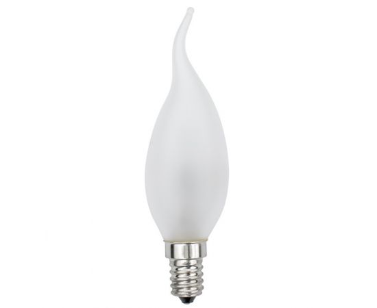 156404 - Лампа галоген. Uniel Свеча на ветру матовая E14 230V 42W 127x35 HCL-42/FR/E14 flame (+) (1)