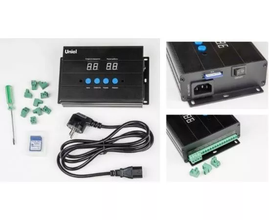 800632 - Uniel контроллер DMX 24V для упр. RGB-прожекторами, 60 программ ULF-L52 ULC-L52 RGB/DC24V BLACK (1)