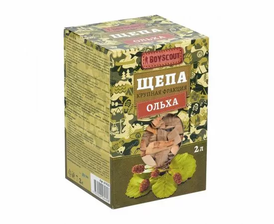 793751 - BOYSCOUT Щепа крупная для копчения Ольха, 2 л /12 (1)