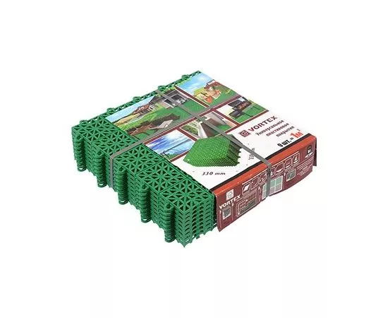 796428 - Покрытие пластиковое, универсальное 1м.кв. (9 плиток) цвет зеленый VORTEX (1)