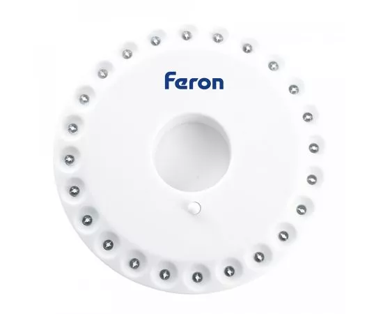 803456 - Feron фонарь св/д ручной с карабином доп.подсветка (батар. R6) 1 режим 140x140x20 белый TH2501 41684 (1)