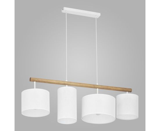 734562 - TK Lighting св-к подвесной 4x60W E27 820x240x930 св дерево белый/белый Deva White 4106 a046504 (1)