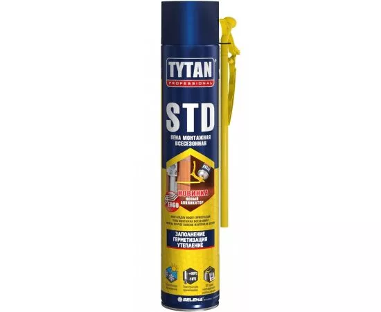 804120 - Tytan (Титан) Professional STD ЭРГО Пена монтаж.бытовая всесез. 750мл(-10C+30С)арт.16401, 850г (1)