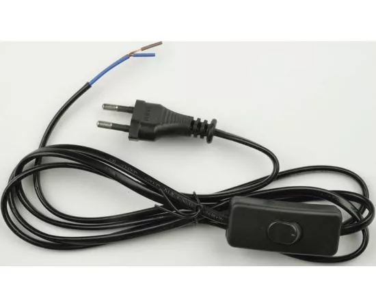 711681 - Uniel сетевой шнур 2A 500W 1,7м с вилкой и выключателем для бра, черный UCX-C10/02A-170 BLACK (1)
