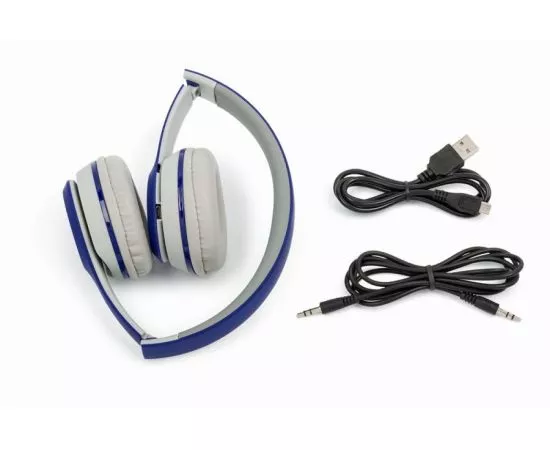 784049 - Наушники беспроводные HARPER HB-212 blue, Bluetooth 5.0, до 10м, акк. 200mAh, голубые (1)