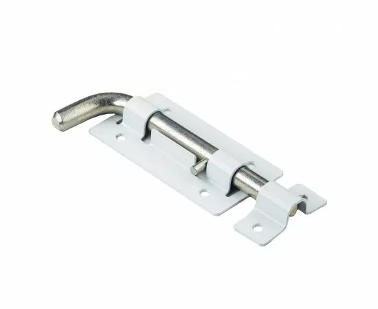 804557 - Засов Киров Секрет ЗД-03 белый круглый Г-образный (20) (1)