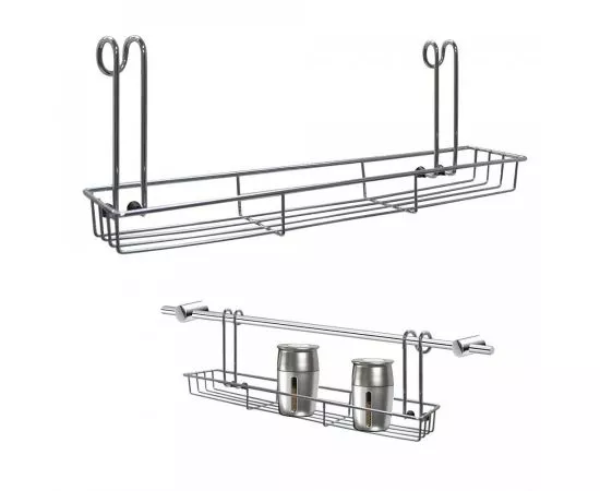 799757 - Полка д/специй на рейлинг,навесн,35*7,5*12см(кратность4шт!!!), сталь/хром провол.AN52-135 Мультидом (1)
