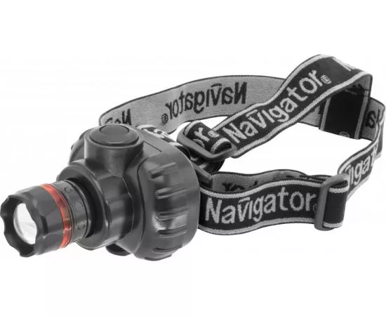 422408 - Navigator фонарь налобный NPT-H03, (3xR03), 1св/д 1W 80lm,в ассорт./пласт,фокус.,3 реж,BL,9495 (1)