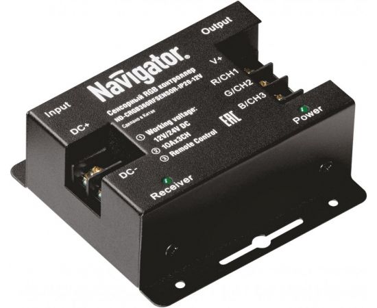 497211 - Контроллер для RGB лент Navigator ND-CRGB360RFSENSOR-IP20-12V 71493 (аналог кода 404408) (1)