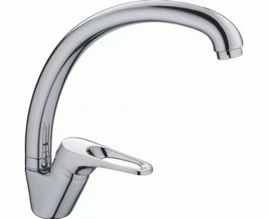 781244 - Haiba Смеситель для кухни (Lt) трубчатый поворотный излив, картридж 35 мм, шпилька, хром, HB4113 (1)