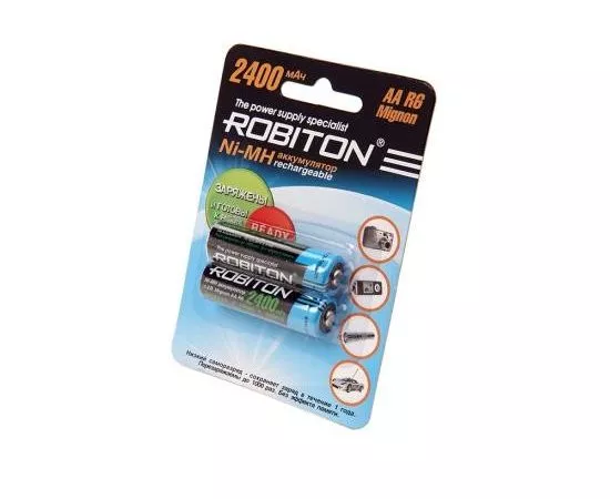 553100 - Аккумулятор Robiton R6 2400mAh Ni-MH BL2, 09791 (1)