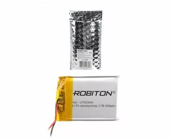 579464 - Ак-р Robiton Li-Po LP503040 550mAh 3.7V с защитой, 14075 (1)