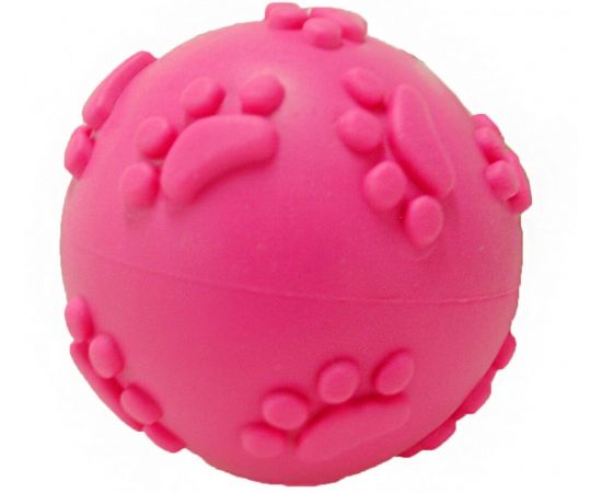 727495 - Игрушка для собак Мяч 6см с рисунком лапки с пищалкой HOMEPET TPR X062 (1)