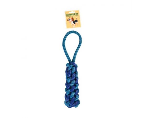 805723 - Игрушка для собак канатная Плетенка 36см сине-голубая HOMEPET YT113712 (1)