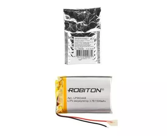 641208 - Аккумулятор Robiton Li-Po LP963448 3.7В 1500мАч PK1, 14693 (1)