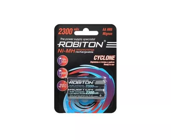 677075 - Ак-р Robiton Cyclone One RTU R6 2300mAh 2300MH предзаряж. BL2, 15580 (1)