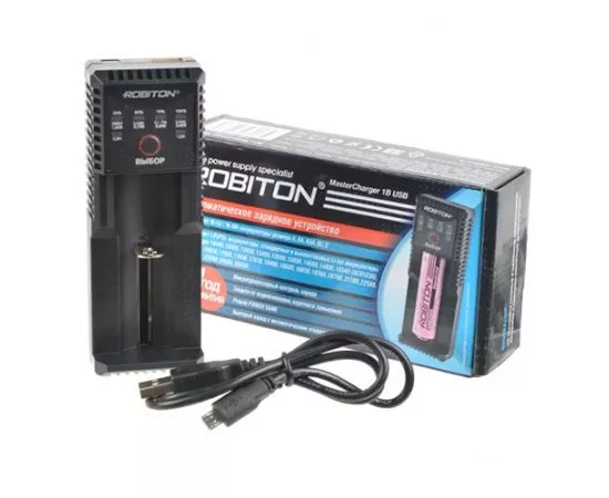 757753 - З/у Robiton MasterCharger 1B USB (Ni-MH, Ni-Cd, LiFePO4, Li-ion 10440-26650, ф-ция power bank),17022 (1)