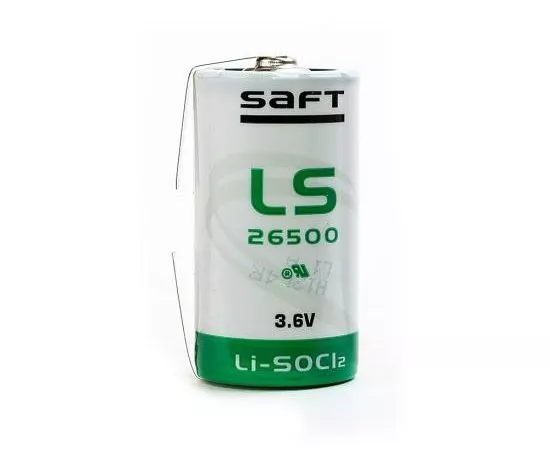 783076 - Элемент питания SAFT LS 26500 CNR C с лепест. выводами, 3.6V, 7700mAh, -60…+85С, литий-тионилхлорид (1)