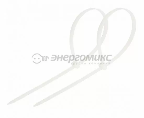 462749 - REXANT хомут нейлоновый белый 7,6х400 (уп. 100шт., цена за уп.) (5!) 07-0400-8 (1)