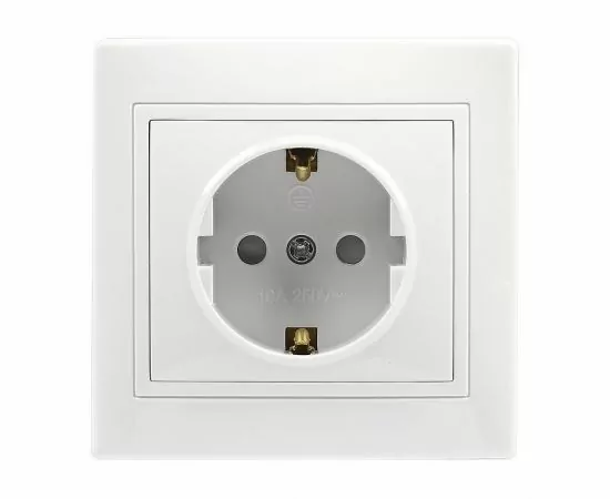 655045 - Smartbuy Венера роз. СУ 1мест. земля 16А белая, керамика (SBE-01w-16-S1-Z-c) (1)