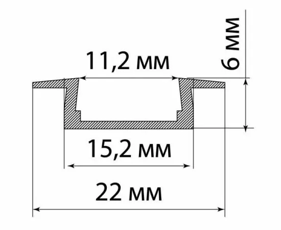 806594 - TDM профиль алюм. встр. черный 2206 (дл. 1м), матов рассеиватель, 2 заглушки, 2 крепежа SQ0331-0489 (1)