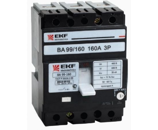 458272 - EKF Автоматический выключатель ВА-99 160/25А 3P 35кА mccb99-160-25 (1)
