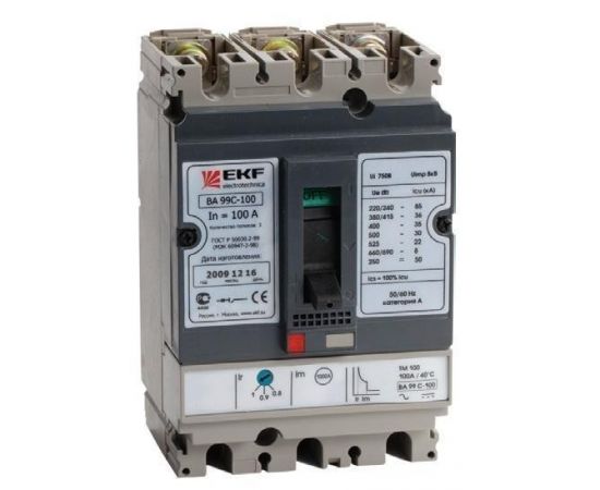 458286 - EKF Автоматический выключатель ВА-99C (Compact NS) 100/32А 3P 36кА mccb99C-100-32 (1)