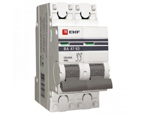 577177 - EKF Автоматический выключатель ВА47-63, 2P 5А (C) 4,5kA EKF PROxima (1)