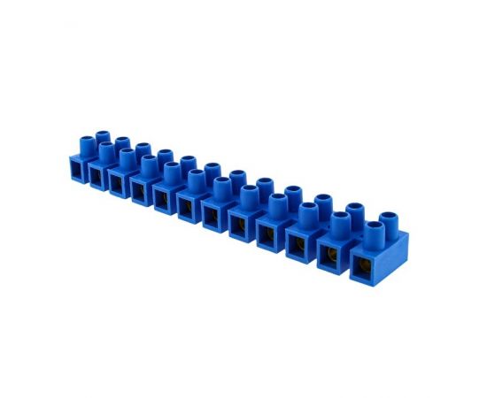578482 - EKF колодка винтовая (ЗВИ) 12 пар 6мм 5А полистирол синяя (уп.10шт.) (1)