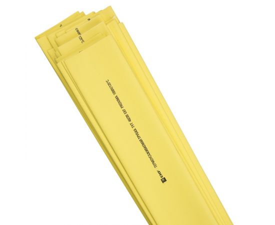 653709 - EKF термоусадка трубка ТУТ 40/20 желтая в отрезках по 1м (уп.25м, цена за 1м) tut-40-y-1m (1)