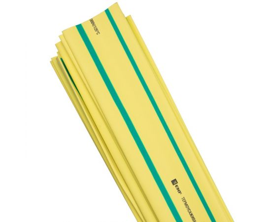 653742 - EKF термоусадка трубка ТУТ 20/10 желто-зел. в отрезках по 1м (уп.50м, цена за 1м) tut-20-yg-1m (1)