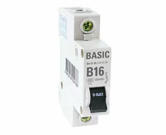 676344 - EKF Basic автоматический выключатель 1P 10А (B) 4,5кА ВА 47-29 mcb4729-1-10-B (1)