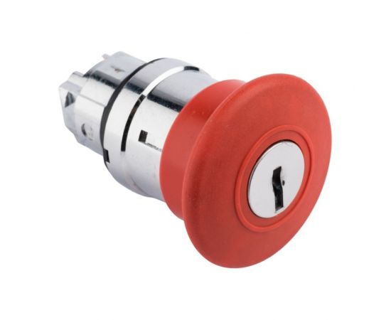 730183 - EKF PROxima исп. мех. кнопки XB4 Грибок красный поворотный с фиксацией с замком (1)