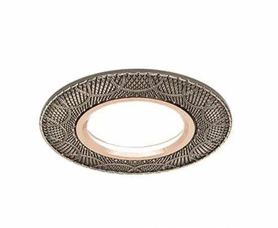 496419 - Gauss CA027 св-к встр. MR16 Круг антик узор 85(60)x27 Бронза (1)