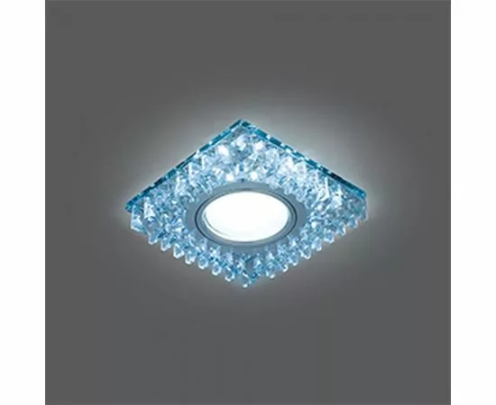 496437 - Gauss BL030 св-к встр. MR16 Квадрат с подсветкой 4K 95(65)x35 Кристалл/Хром (1)