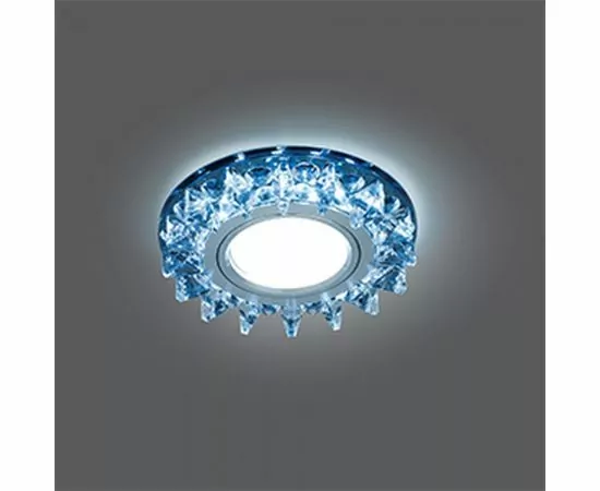 496443 - Gauss BL036 св-к встр. MR16 Круг с подсветкой 4K 95(65)x35 Черный/Крист/Хром (1)