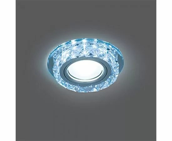 496447 - Gauss BL040 св-к встр. MR16 Круг с подсветкой 4K 95(65)x35 Кристалл/Хром (1)