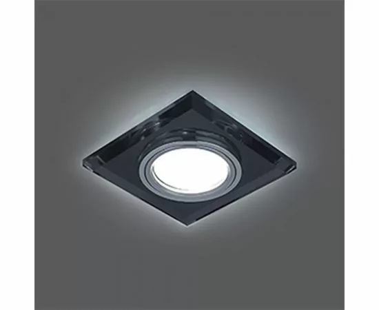 496466 - Gauss BL060 св-к встр. MR16 Квадрат с подсветкой 4K 90(65)x25 Графит/Хром (1)